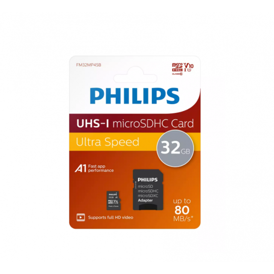 MicroSD card 32gb Philips (FM32MP45B) foto 1