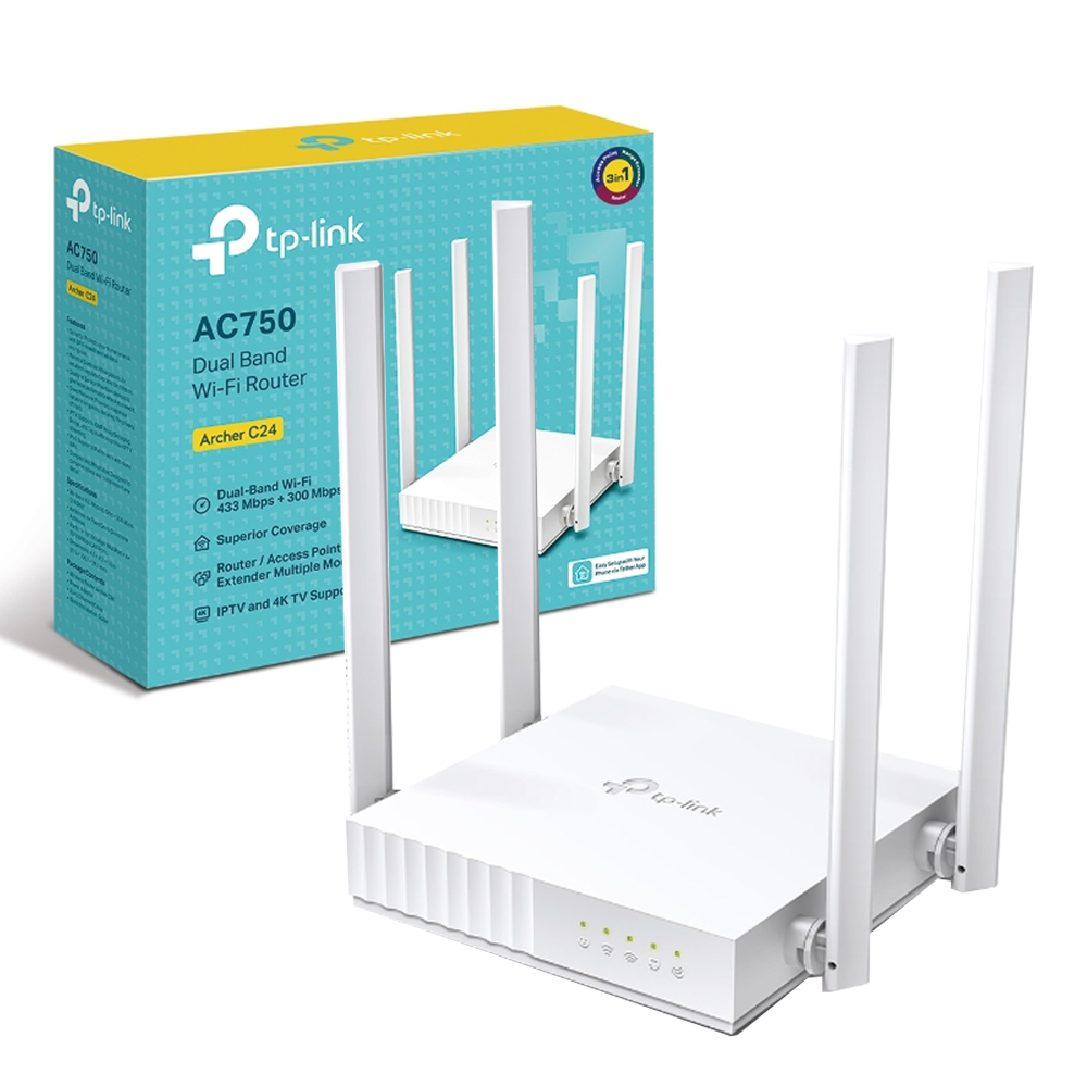 Extender Profesional + Router WIFI Tp Link Ac750 Archer C24 foto 1