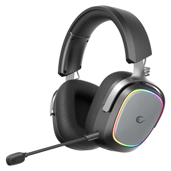 Kufje Gaming Rampage e RETSU Protein Earpad – Wireless me Mikrofon, RGB, Black/Grey foto 1