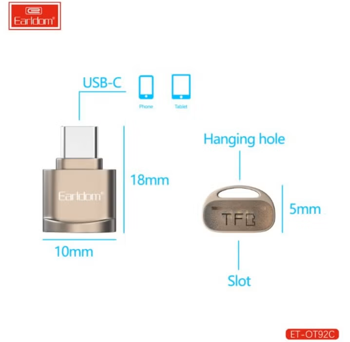 Mini SD Card Lexues per USB- C Earldom OT- 92C foto 4