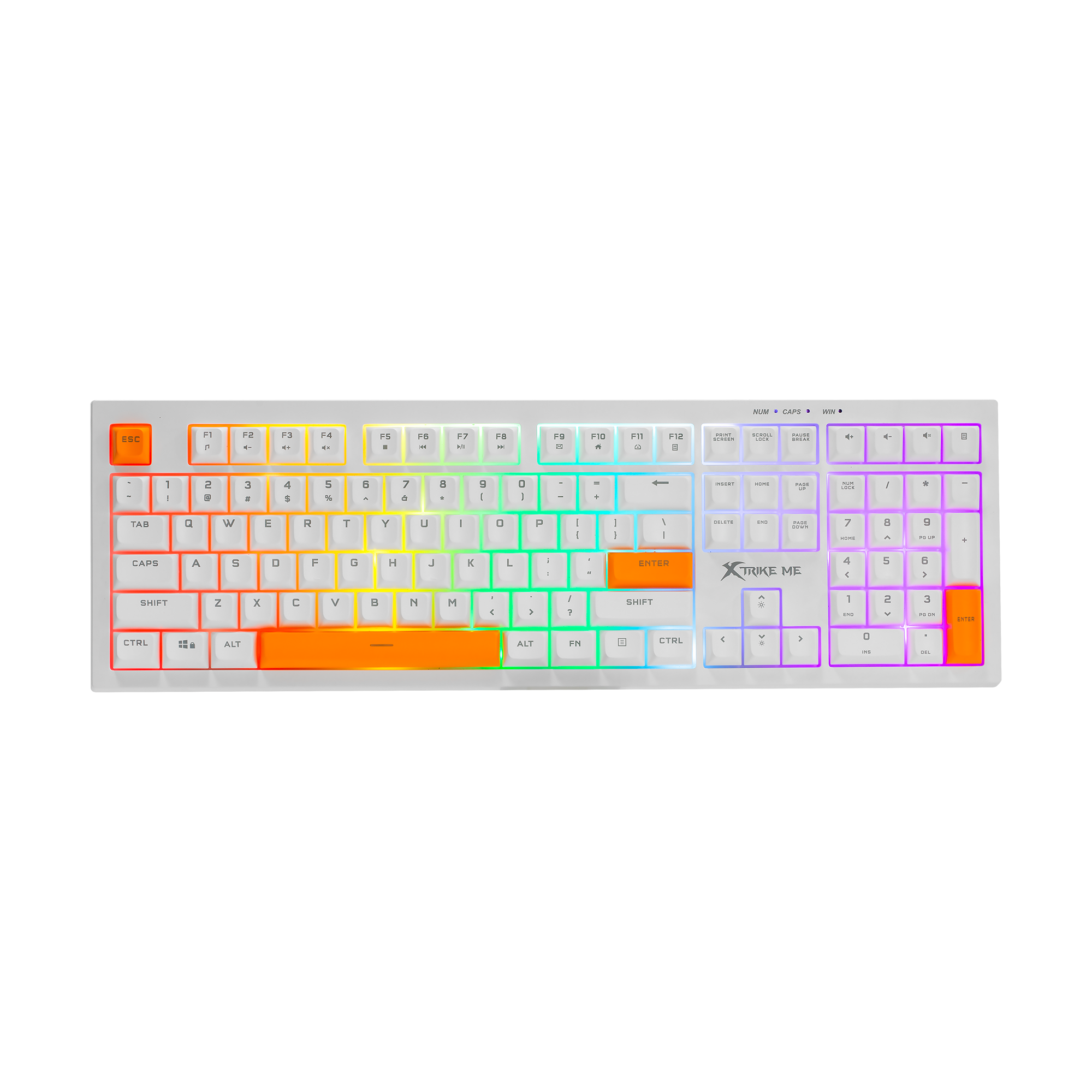XTRIKE ME KB-512 WH Gaming Wired Keyboard White foto 1