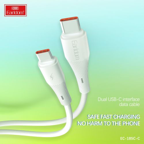 Kabllo USB-C ne USB-C Earldom EC-185C-C 60W 1m