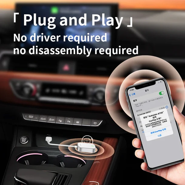 Adapter Wireless CarPlay Earldom CP03 foto 4