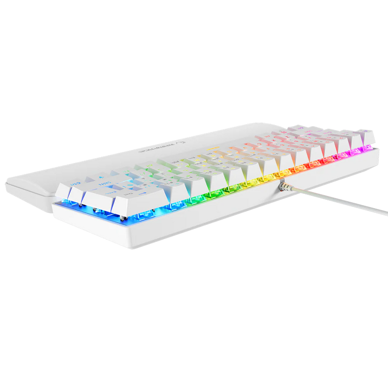 Tastiere Mekanike Rampage Plower K60 –Gaming, US Layout, Blue Switch, me Mbeshtetje per Duar, E Bardhe foto 2