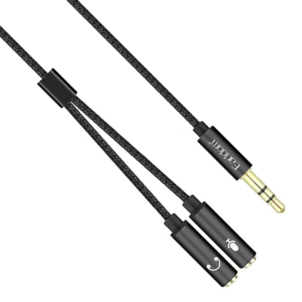 Kabllo Splitter+3.5 mm Mikrofon Earldom AUX202 foto 1