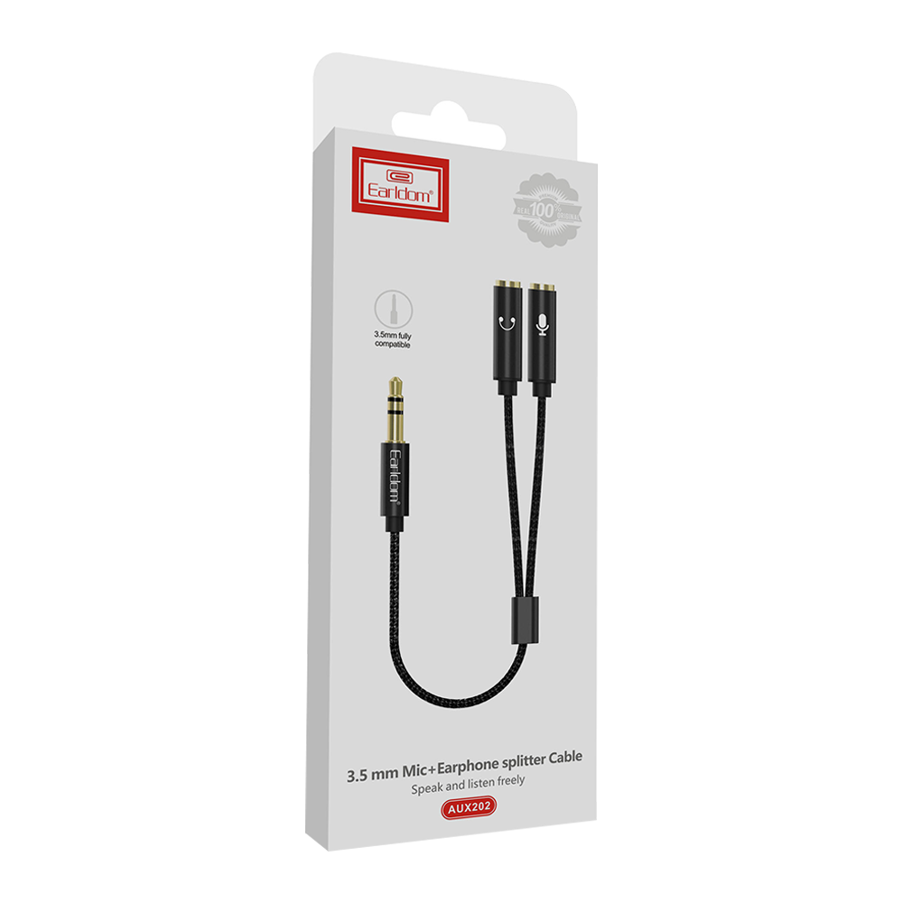 Kabllo Splitter+3.5 mm Mikrofon Earldom AUX202 foto 3
