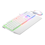 Kombo Gaming Rampage Fortuna V2 KM-RX7 – Tastiere + Maus, USB, RGB, E Bardhe foto 3
