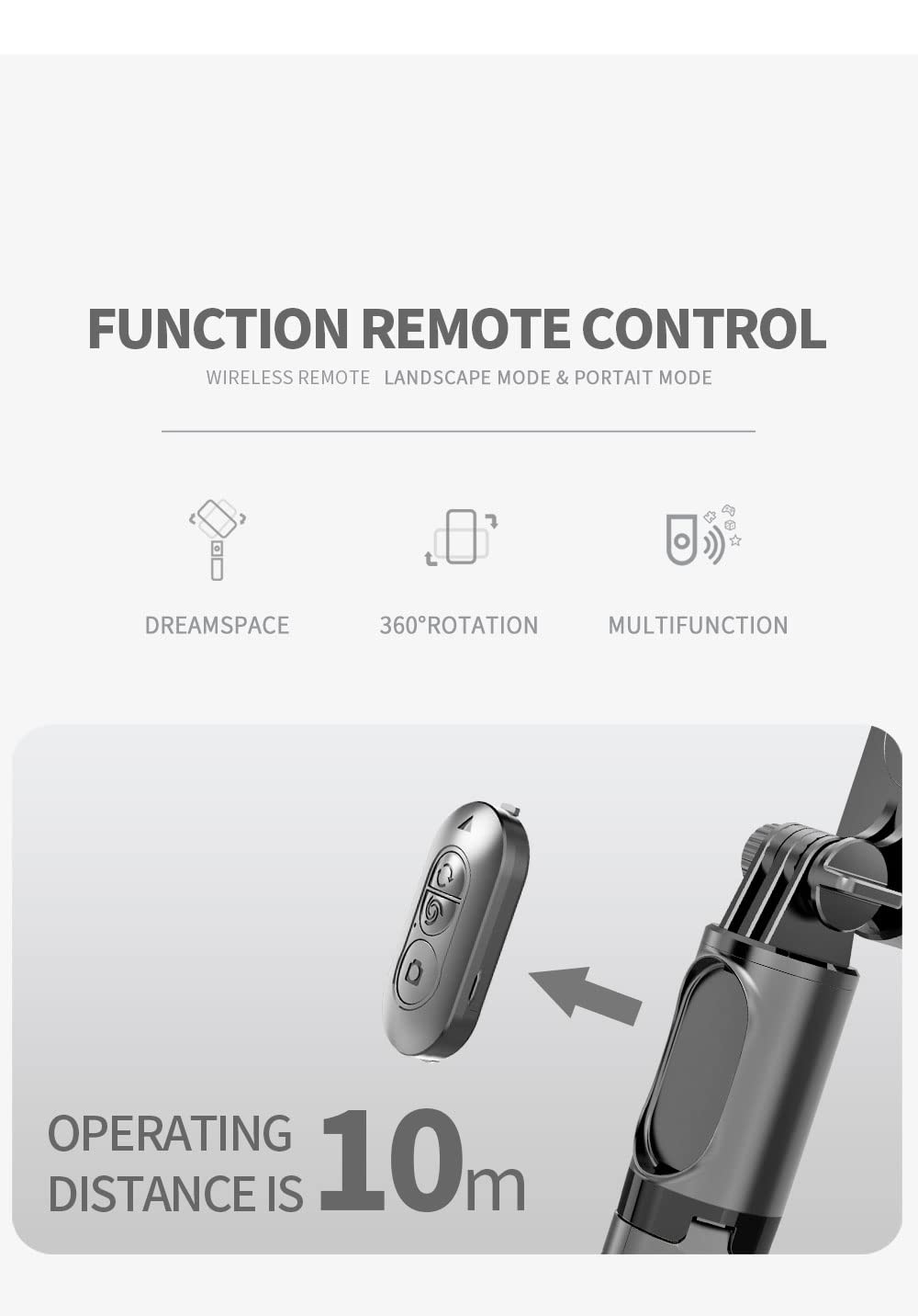 Tripod Q09 Gimbal Stabilizer Selfstick foto 4
