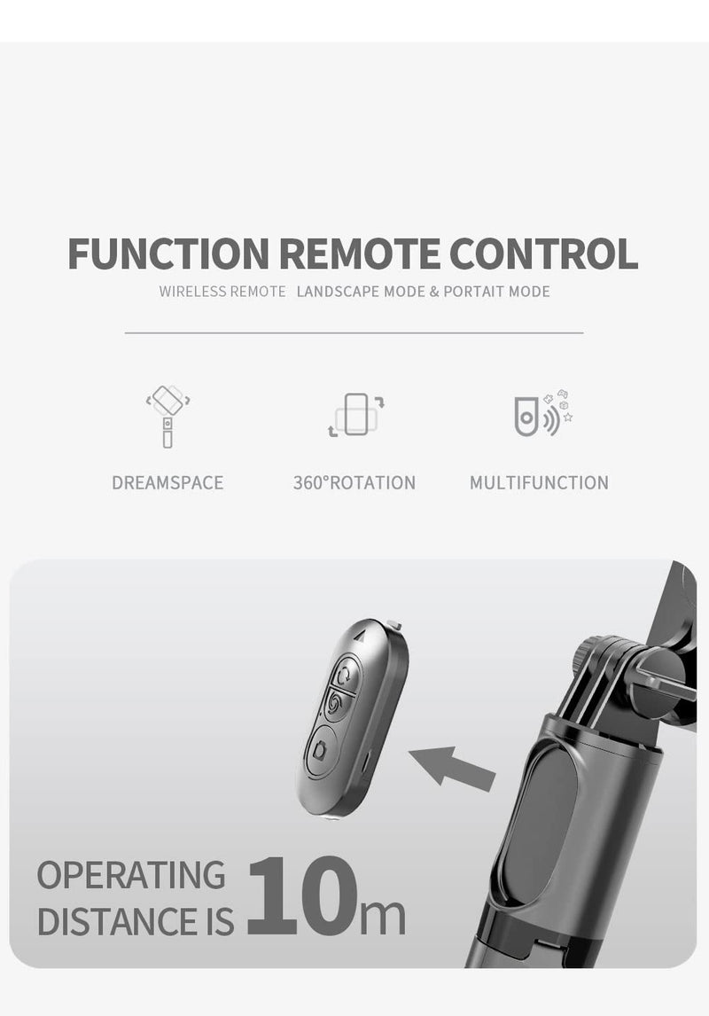 Tripod Q09 Gimbal Stabilizer Selfstick foto 4