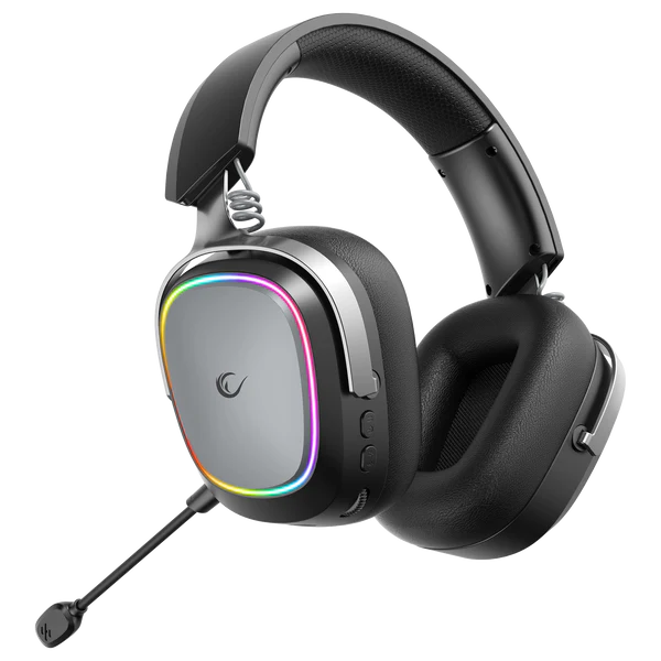 Kufje Gaming Rampage e RETSU Protein Earpad – Wireless me Mikrofon, RGB, Black/Grey foto 2