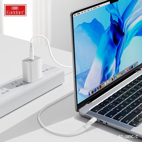 Kabllo USB-C ne USB-C Earldom EC-185C-C 60W 1m