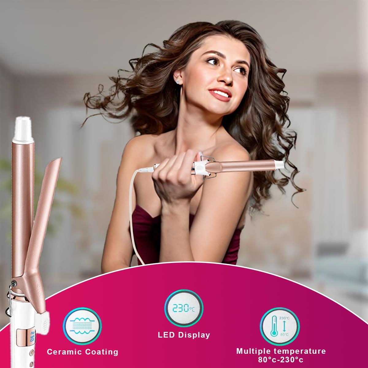 VGR GlamCurl Pro V-578 for Women (White) foto 5