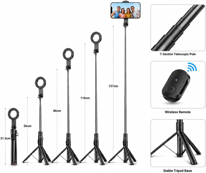 Tripod Selfie Stick 27-MF foto 3