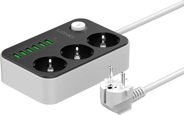 Prize Multifunksionale LDNIO SE3631 – 3 Porta Elektrike,6 USB, Mbrojtje Inteligjente nga Rryma foto 3