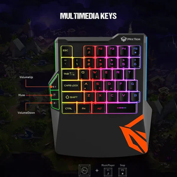 Tastiere One- Hand Gaming Meetion KB015 foto 4
