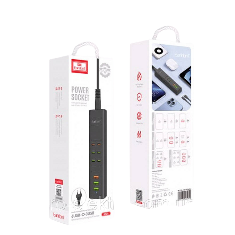 Kabllo Vazhduese Earldom USB- C+USB foto 2