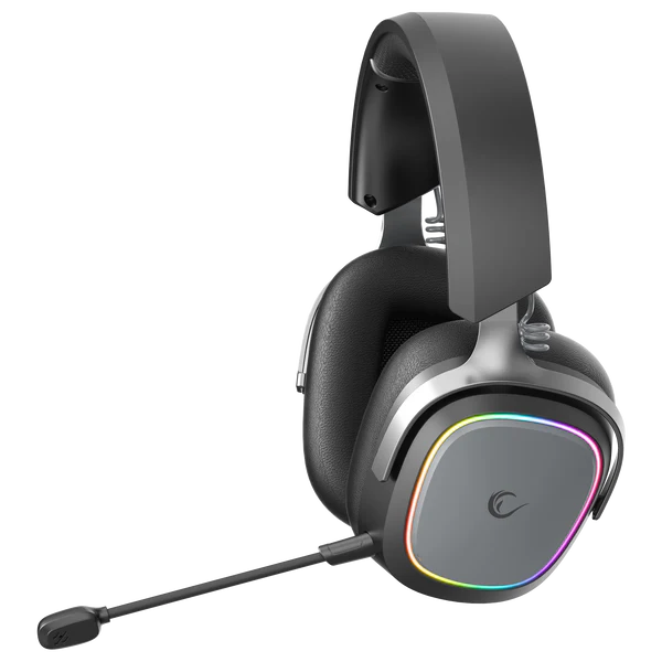 Kufje Gaming Rampage e RETSU Protein Earpad – Wireless me Mikrofon, RGB, Black/Grey foto 3