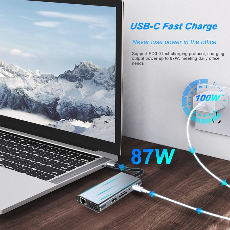 Konverter Shumefunksional USB-C 11-ne-1 foto 2