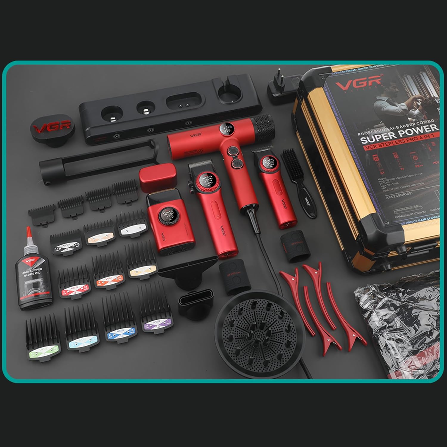 VGR Voyager Professional Barber Combo 4ne1 foto 4