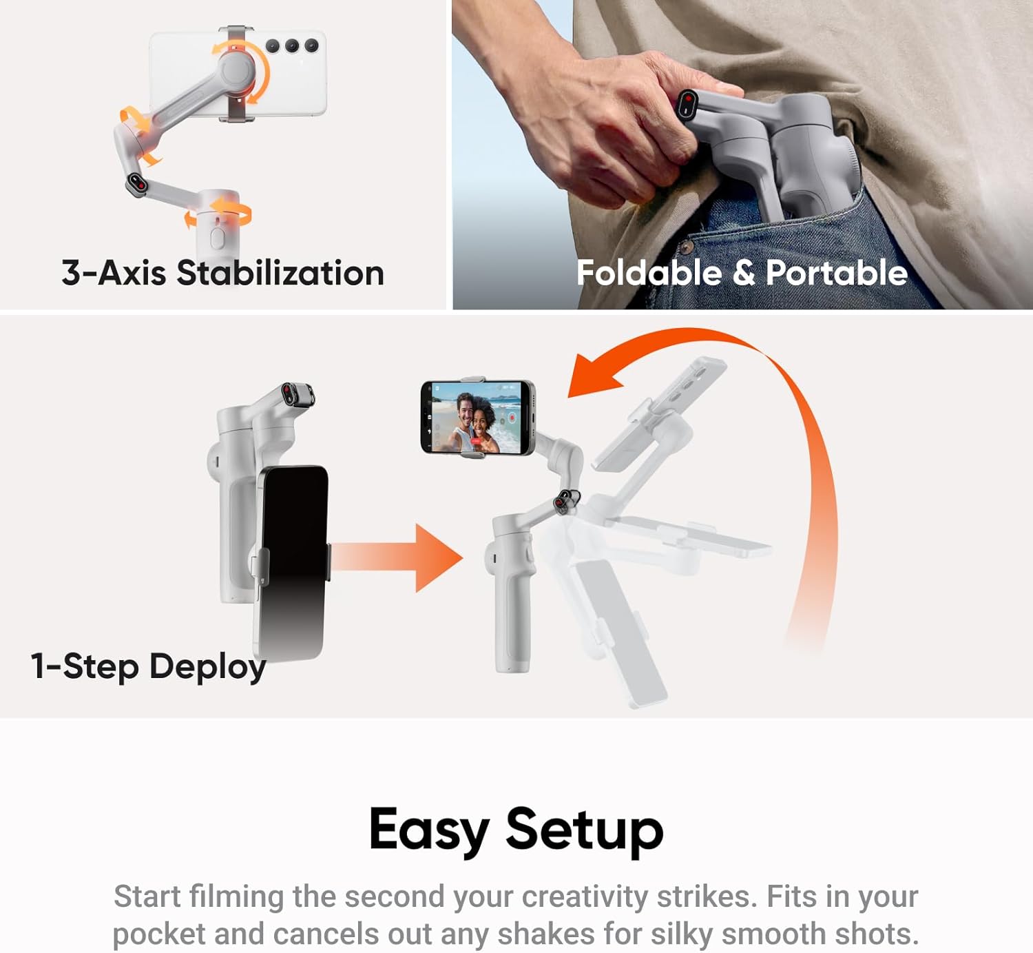 Insta360 Flow 2 Standard Bundle Stone Gray foto 2