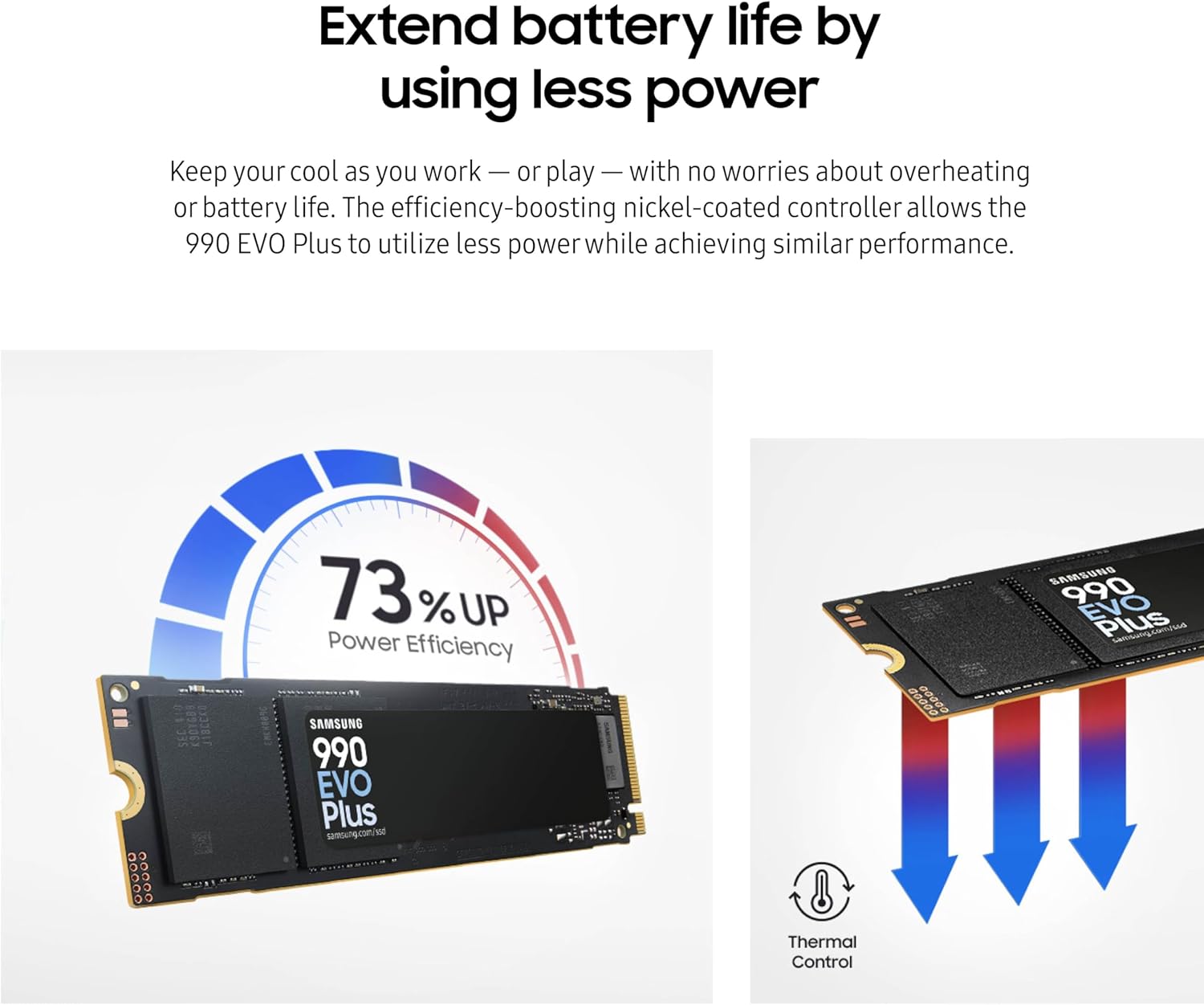 Hard Disk Samsung 990 EVO Plus 2TB SSD MZ-V9S2T0BW foto 2