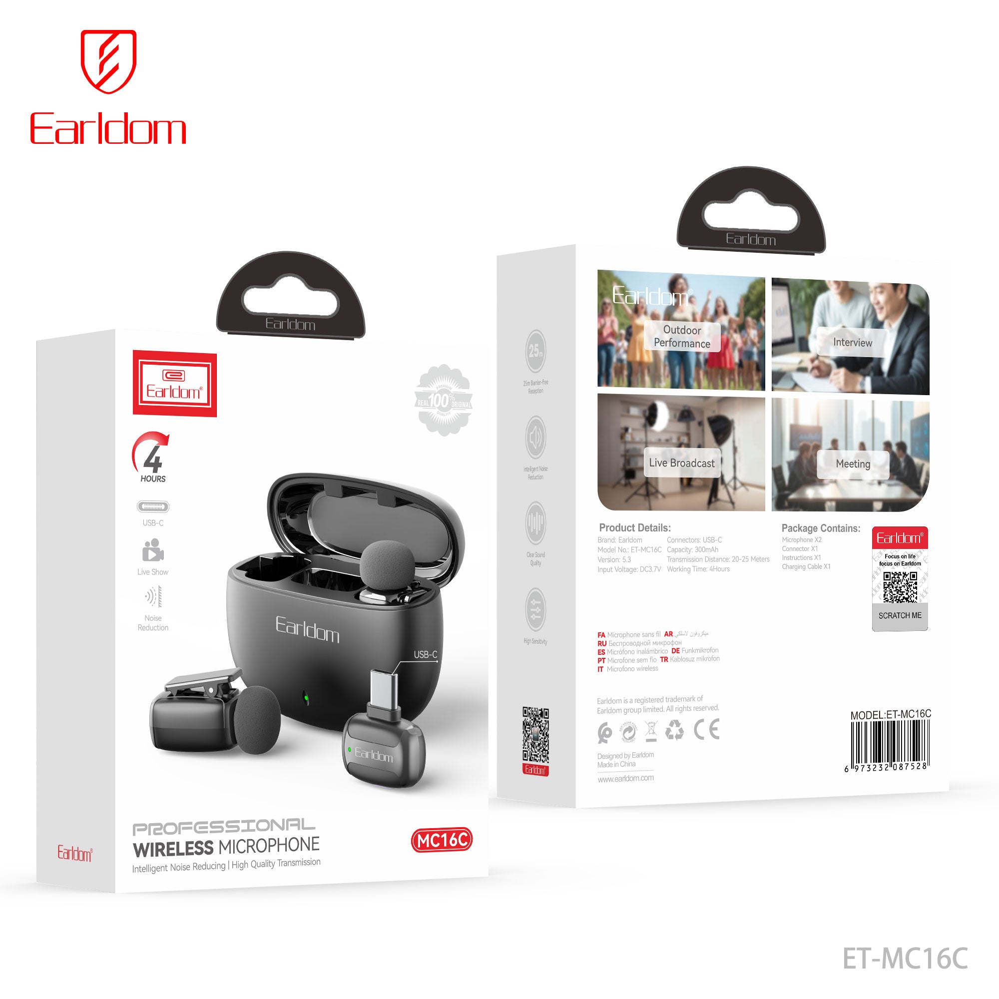 Mikrofon Wireless Earldom MC16C Set 2 cope me Kuti Karikimi
