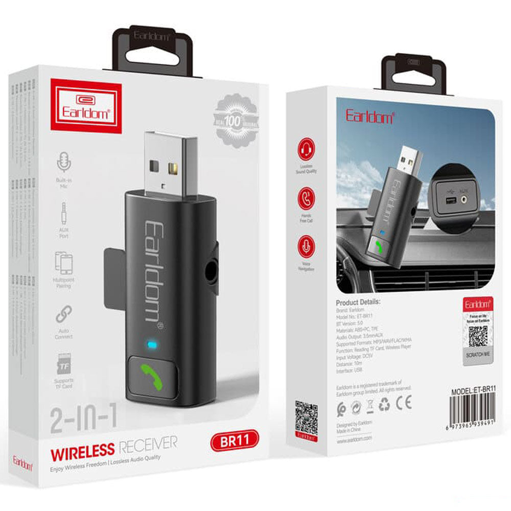 Audio Reciver USB Aux Bluetooth Earldom BR11 foto 3