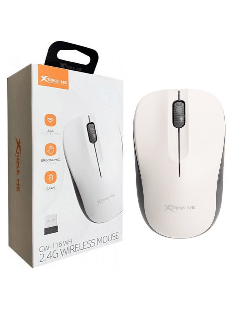 XTRIKE ME GW-116 WH Office 3D Wireless Mouse White foto 2