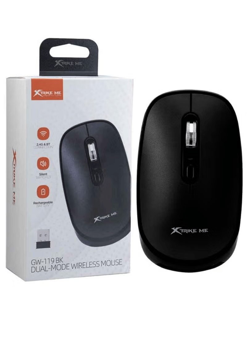 XTRIKE ME GW-119 BK Office BT Wireless Mouse Black foto 2