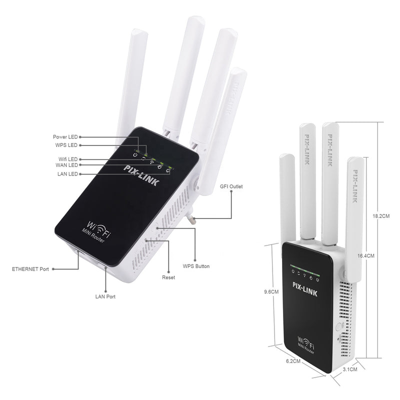 WiFi Extender Pix Link Wireless-N foto 2