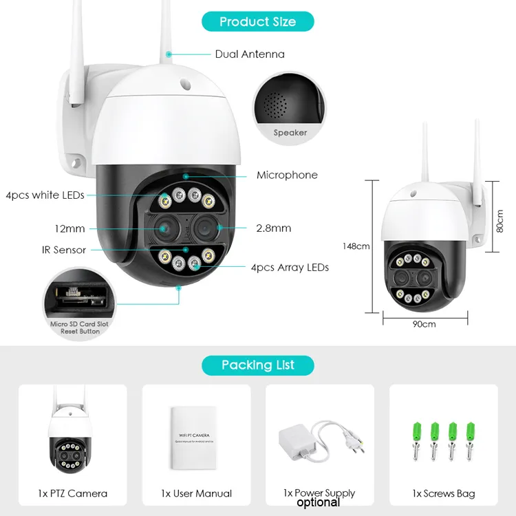 Kamere Wifi Dy Kamera (Lense) 8. 0MP ICSEE P3 foto 4