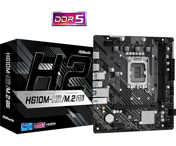 Pllake Ame ASRock H610M-H2/M.2 D5, LGA1700, DDR5, mATX foto 1
