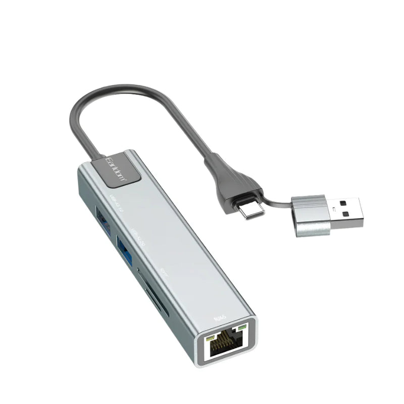 Usb Hub24 6ne1 USB & USB-C TO RJ45 LAN HUB foto 1