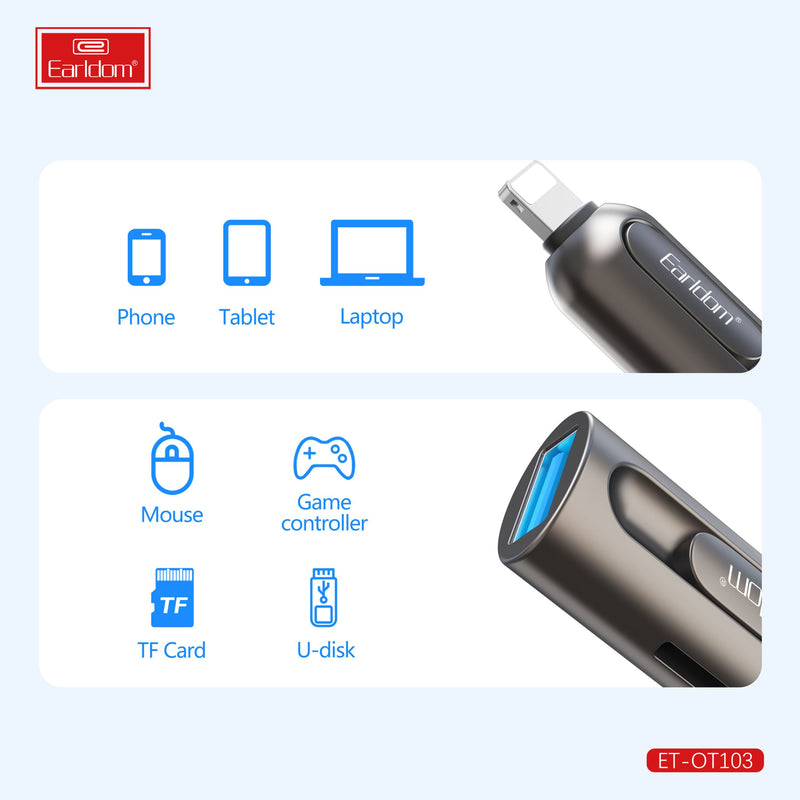 Lexues i Sd Card USB to Lightning Earldom OT103 foto 5
