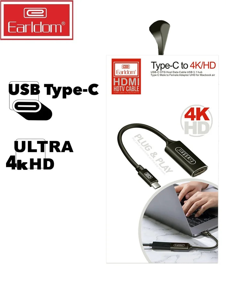 🔌 Earldom ET- W19– Adapter HDMI ne Type- C foto 2