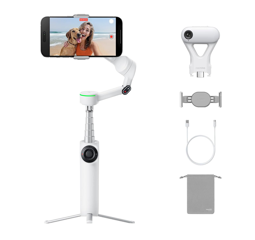 Insta360 Flow 2 Pro AI Tracker Bundle Summit White foto 1