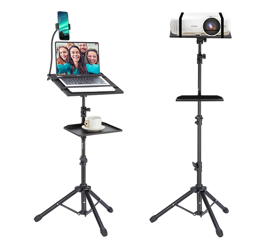Mbeshtetese Tripodi per Projektor Lusweimi, Mbeshtetese Laptop 50” me 2 Rafte per Projektor foto 1