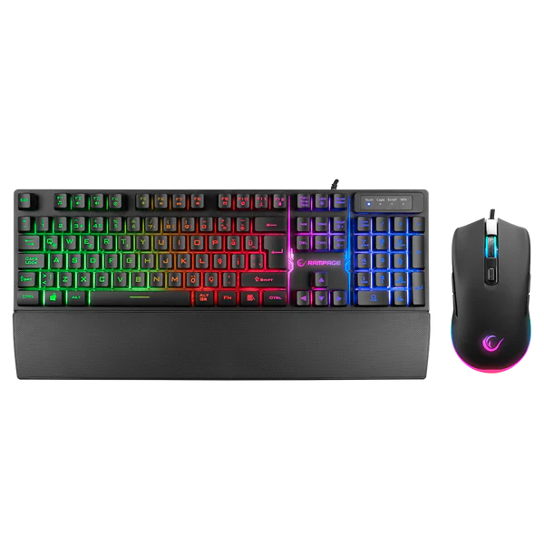 Kombo Gaming Rampage Fortuna V2 – Tastiere + Maus, USB, RGB, E Zeze foto 1