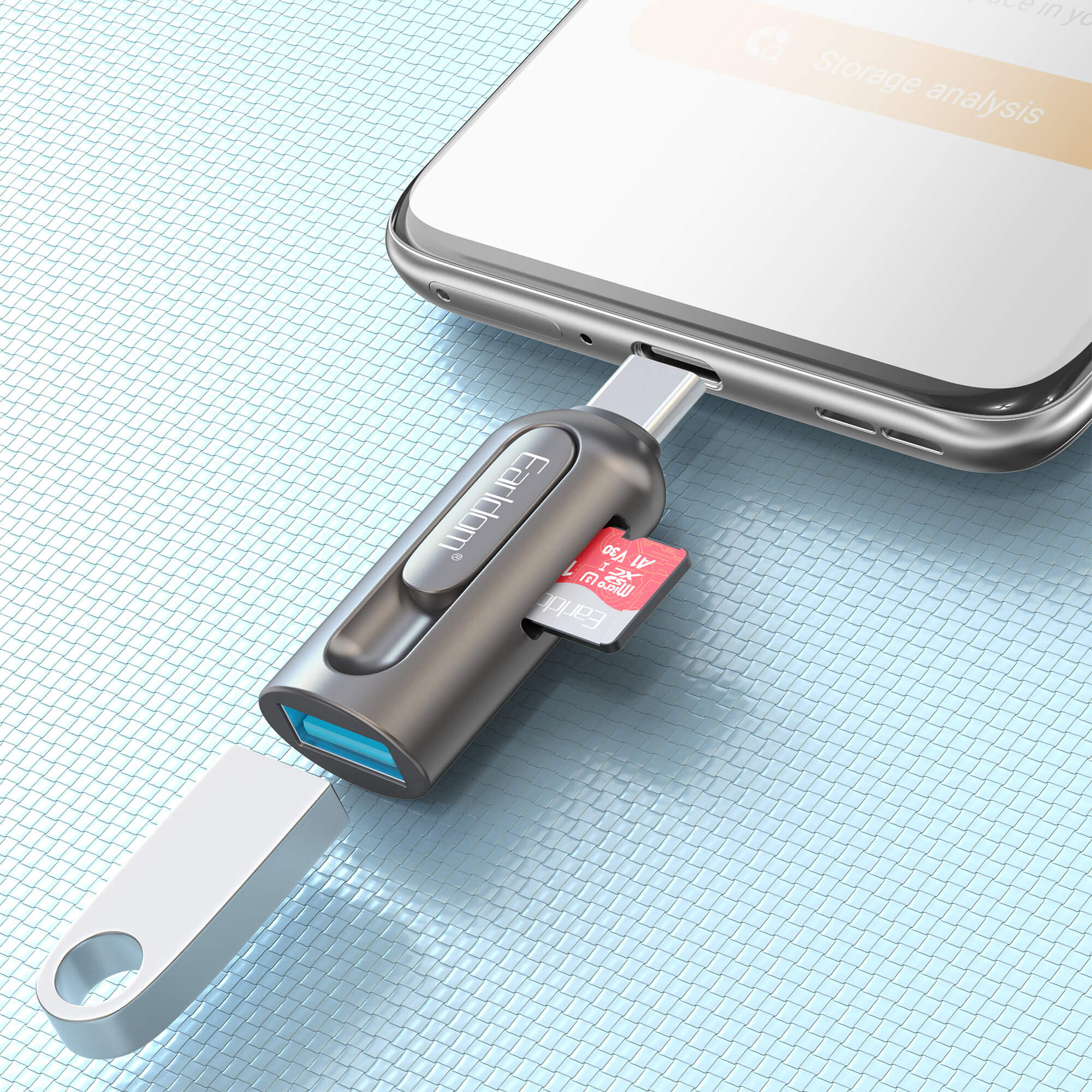 Lexues i Sd Card USB to Usb- C Earldom OT98