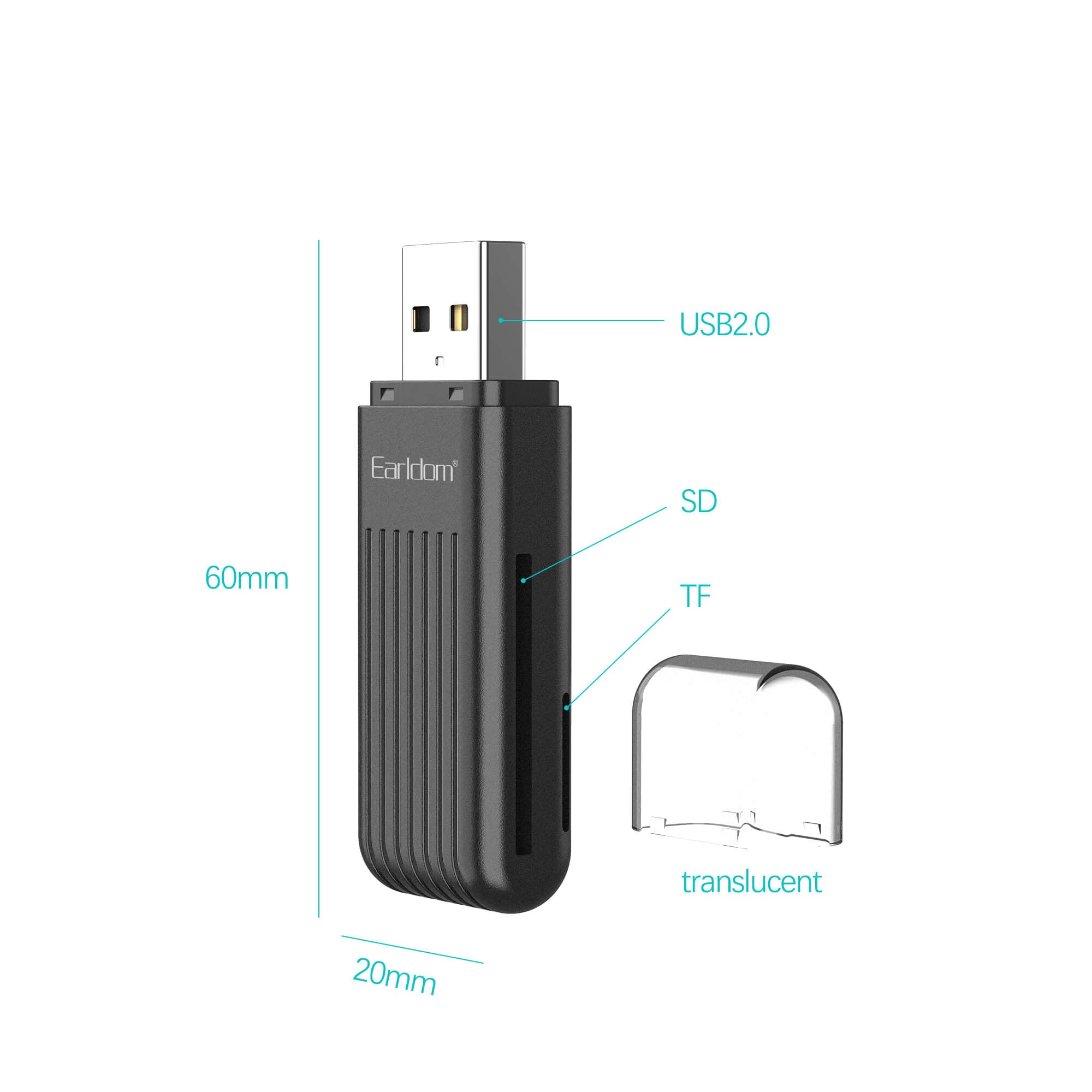 Earldom OT96- Card Reader 2- in- 1