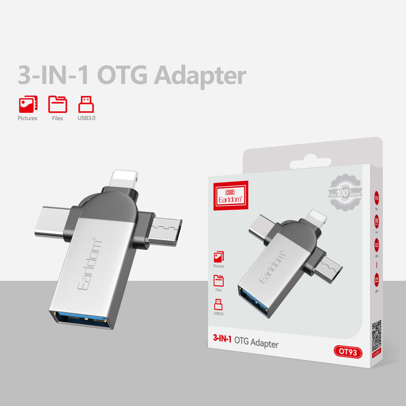 Adapter OTG 3 in 1 Marka : Earldom OT93