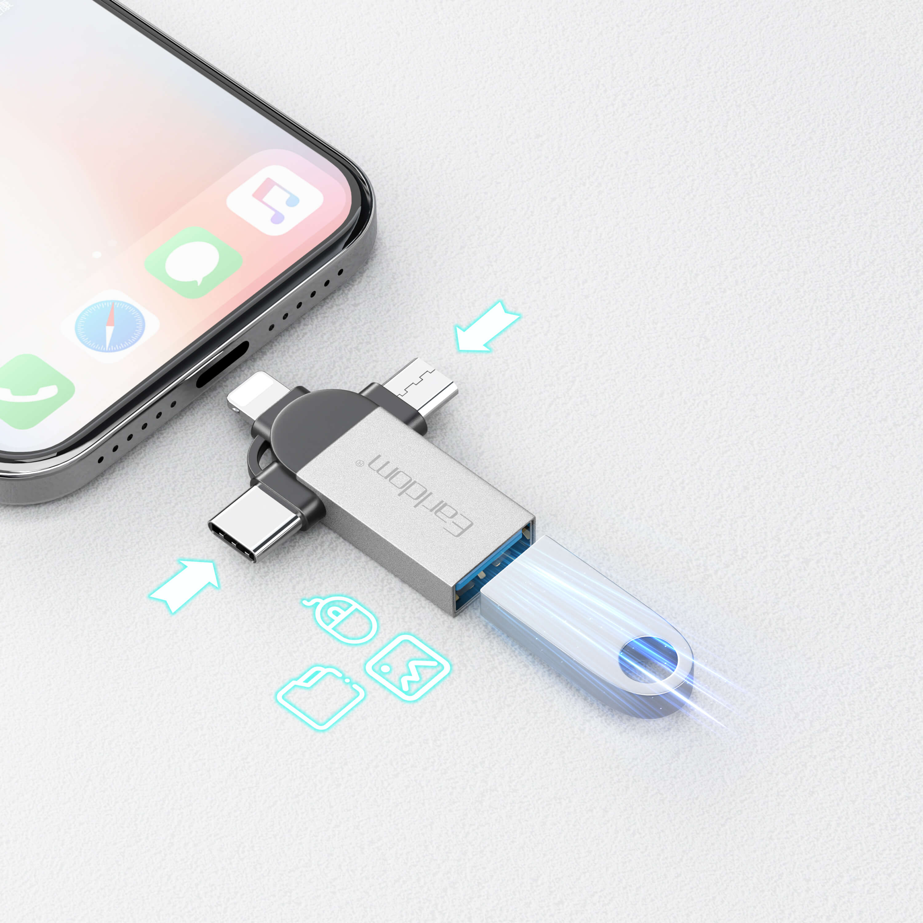 Adapter OTG 3 in 1 Marka : Earldom OT93