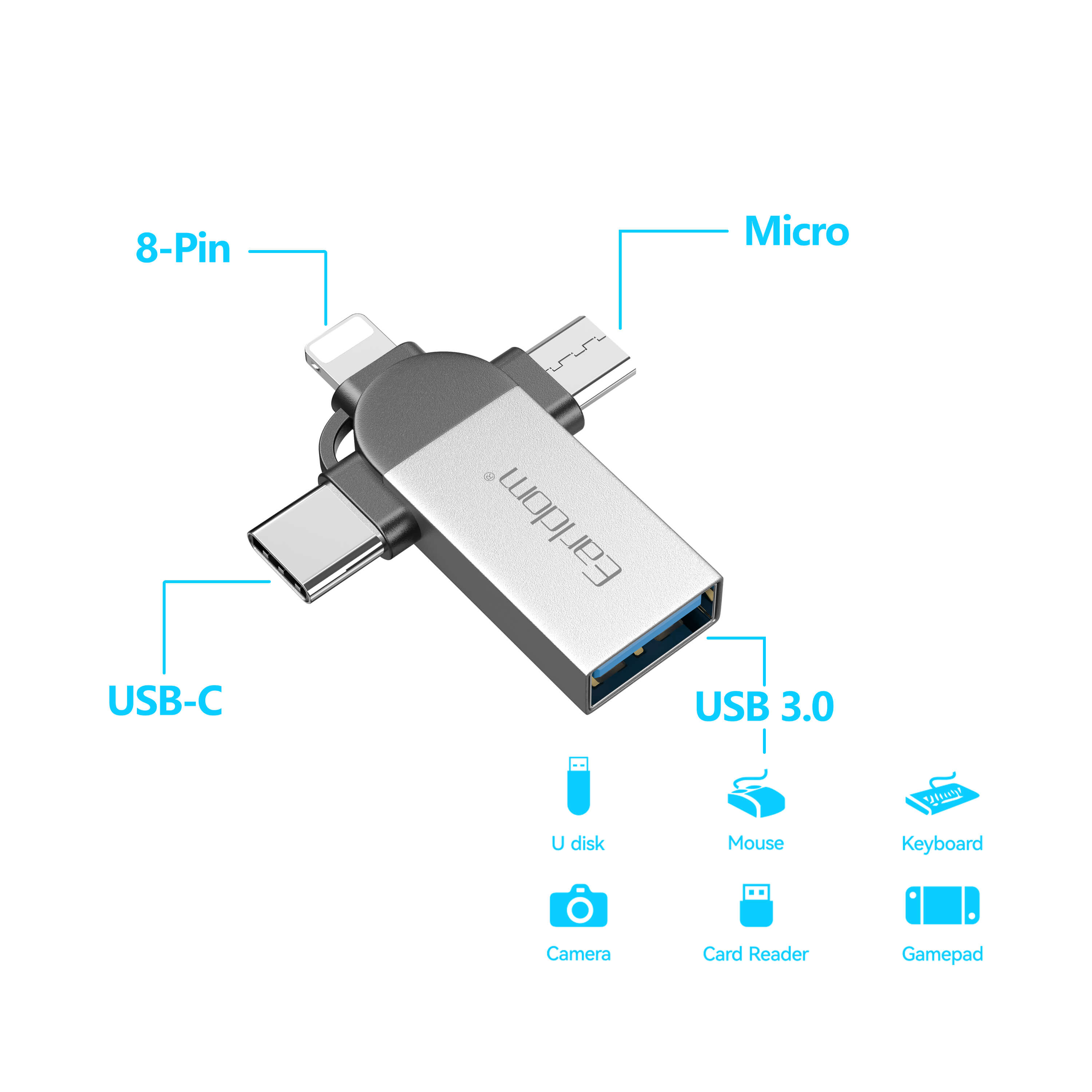 Adapter OTG 3 in 1 Marka : Earldom OT93