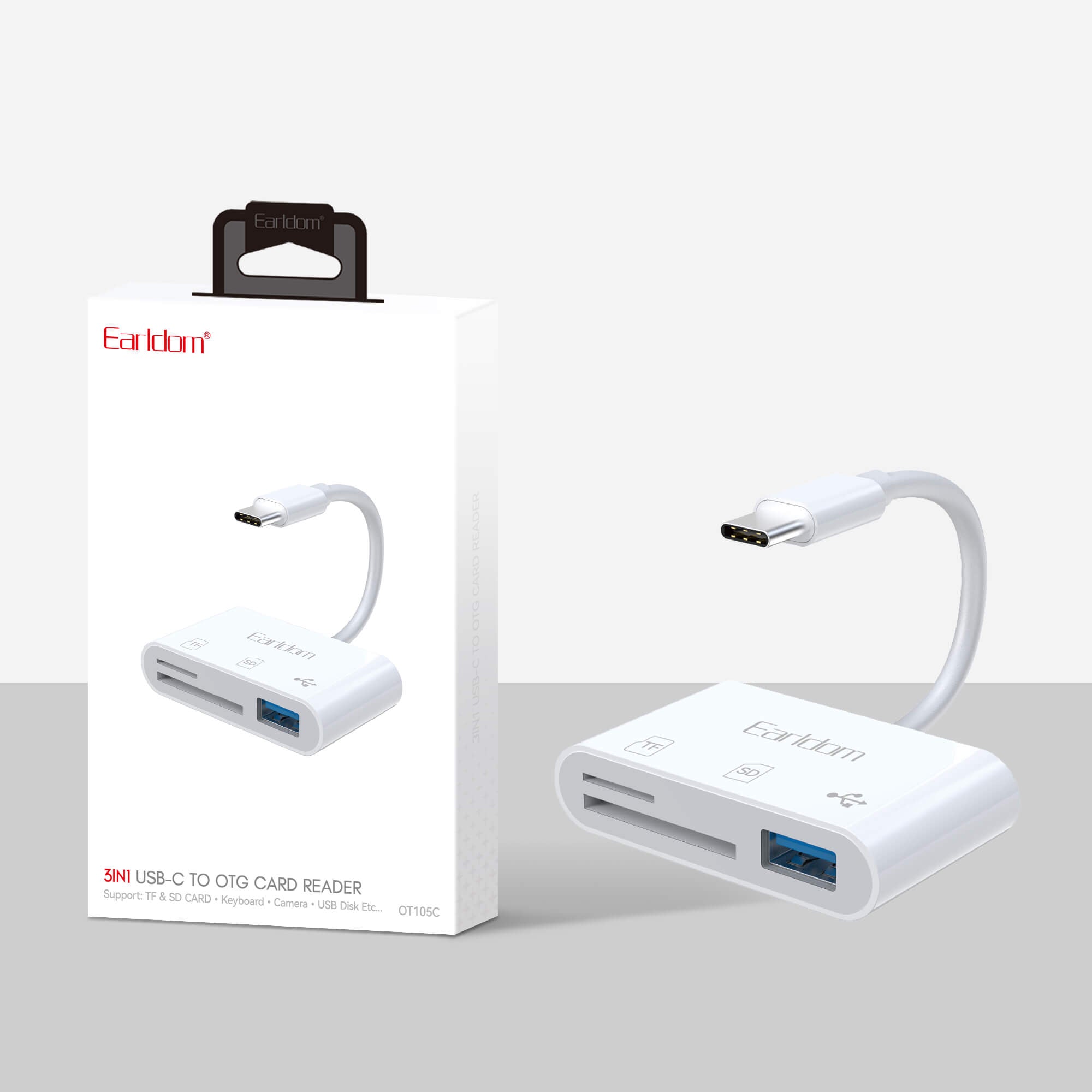 Adapter Card Reader 3 in 1 : Earldom OT105c