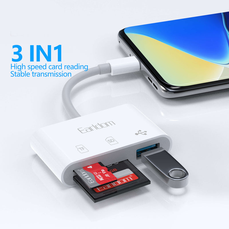 Adapter Card Reader 3 in 1 : Earldom OT105c