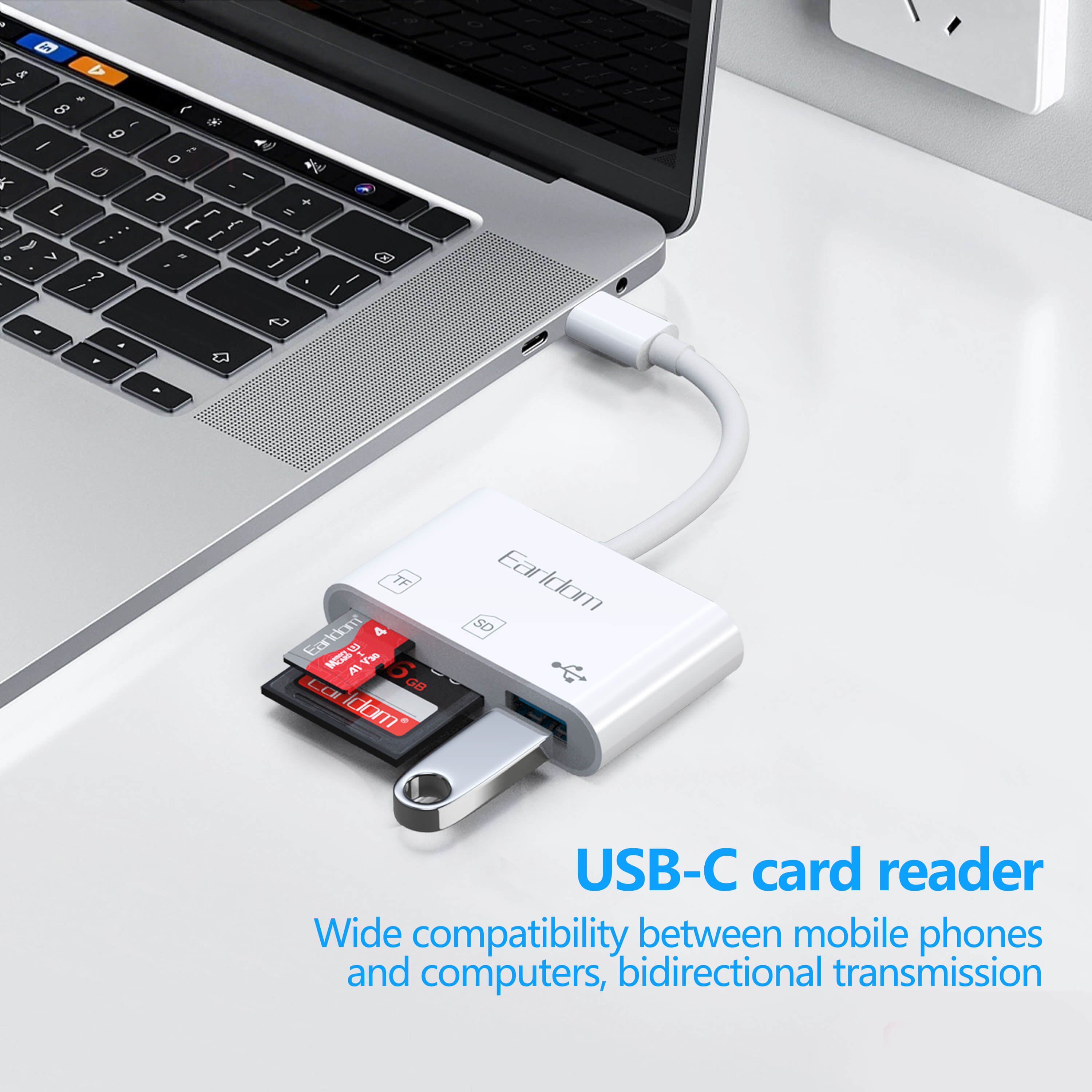 Adapter Card Reader 3 in 1 : Earldom OT105c