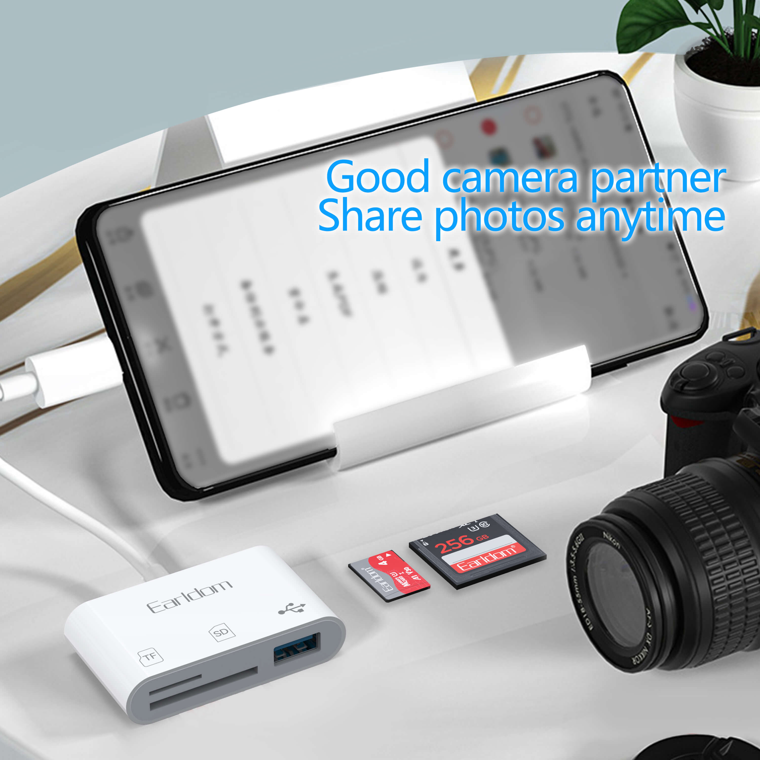 Adapter Card Reader 3 in 1 : Earldom OT105c