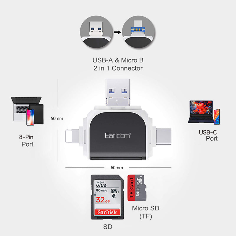 Earldom OT71- Card Reader 3- in- 1
