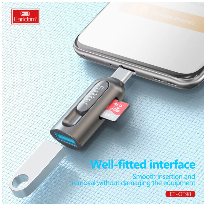 Lexues i Sd Card USB to Usb- C Earldom OT98 foto 2