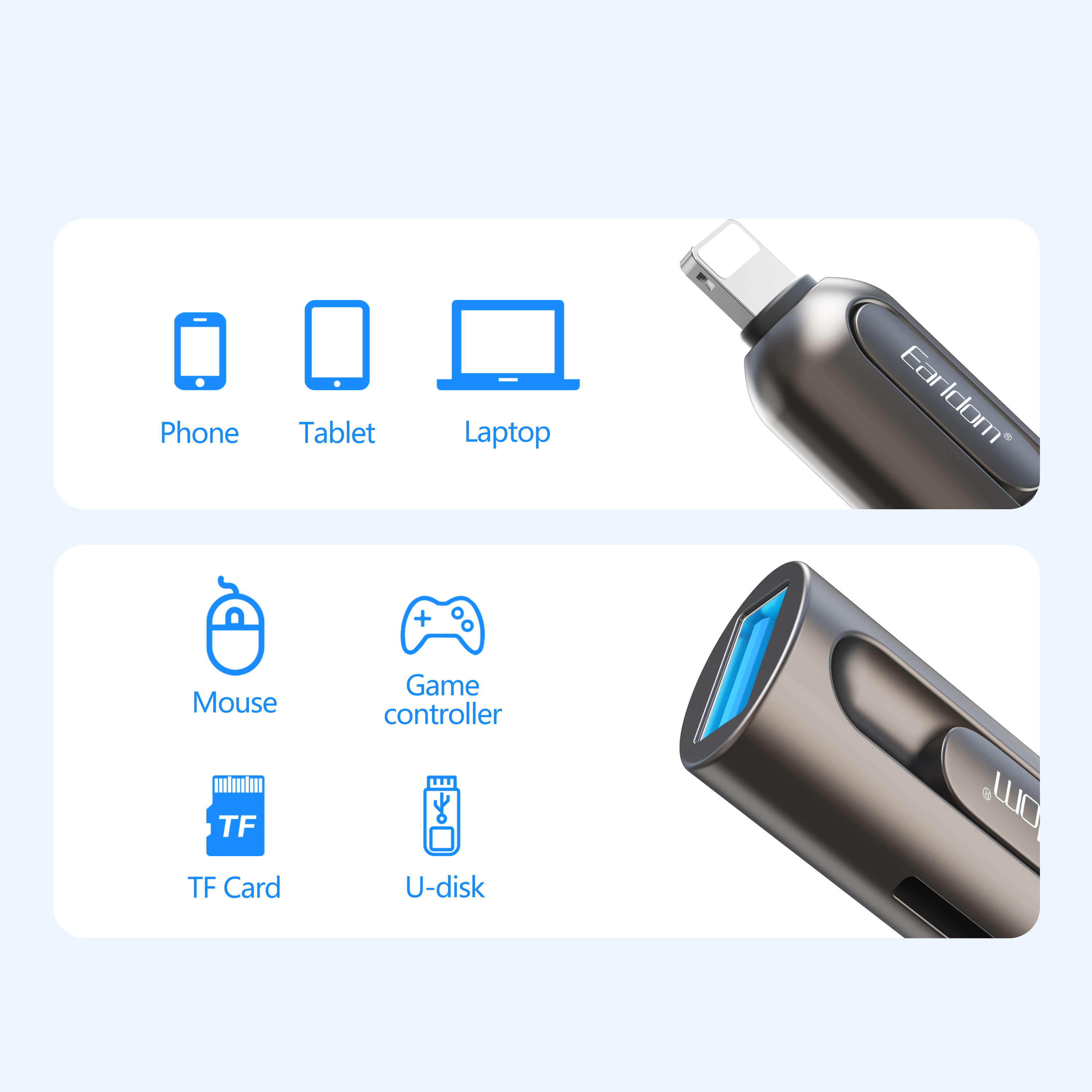 Lexues i Sd Card USB to Lightning Earldom OT103